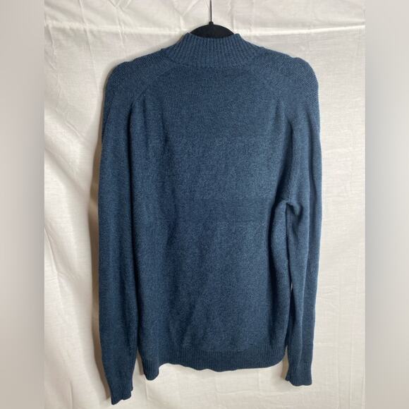 Smartwool Men's Ripple Ridge Half Zip Sweater blue heather Pullover Merino Wool - Picture 4 of 6